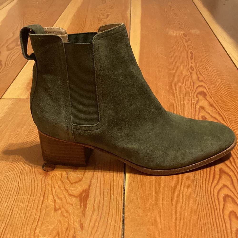 rag & bone Walker Olive Green Suede Chelsea Ankle Boots